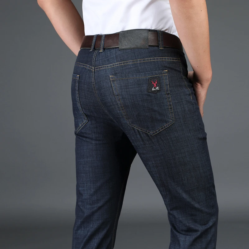 Male Jeans Men Jean Homme Men'S Classic Vetement Peto Vaquero Hombre Biker Denim Pants Man Straight Fashion Slim Fit Distressed