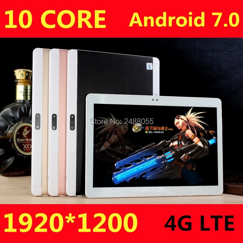 Планшетный ПК с десятиядерным процессором T100 10 дюймов 3G 4G GPS Android 7 0 4 Гб 128 ГБ 64