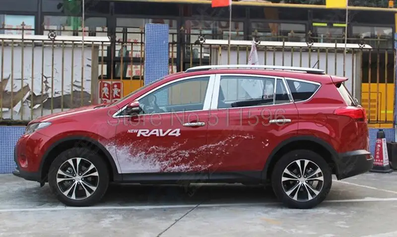 Пригодный Для TOYOTA RAV4 RAV 4 2013 2014 2015 Из Нержавеющей Стали полный Оконной Рамы