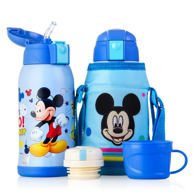 Disney Insulation 600 мл с двойной крышкой ремешок вышивка чашка набор термос нержавеющая