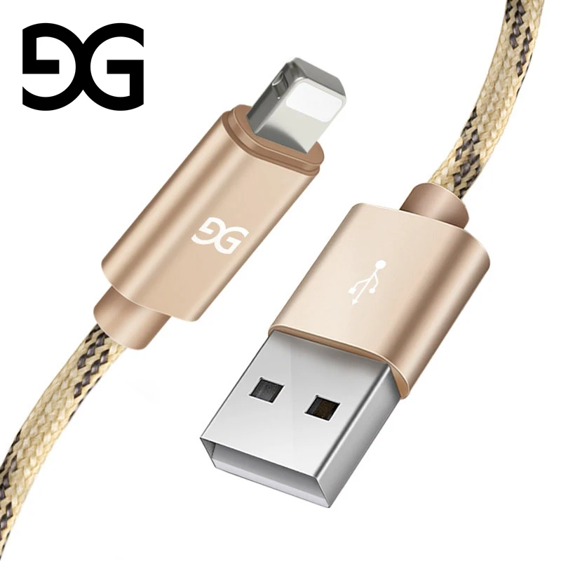 Кабель GUSGU USB Lightning для зарядки и передачи данных iPhone длина 0.3м/1м/1.5м цвет
