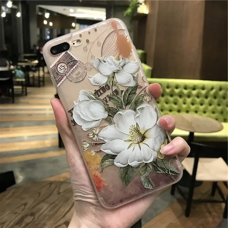 Новый китайский стиль для Iphone 6 6s 7 8P X Xs Xr Max вышивка силиконовый анти-осенний Чехол