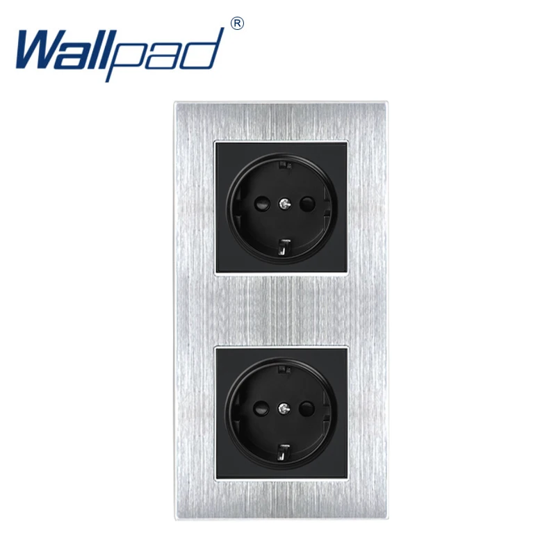 Двойная розетка европейского стандарта немецкий стандарт Wallpad Роскошная