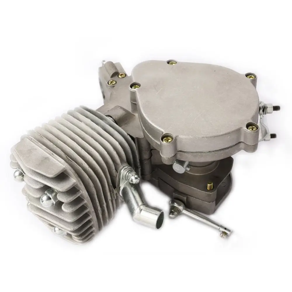 Новый двухтактный велосипедный моторизованный двигатель 80 куб. См Серебряный