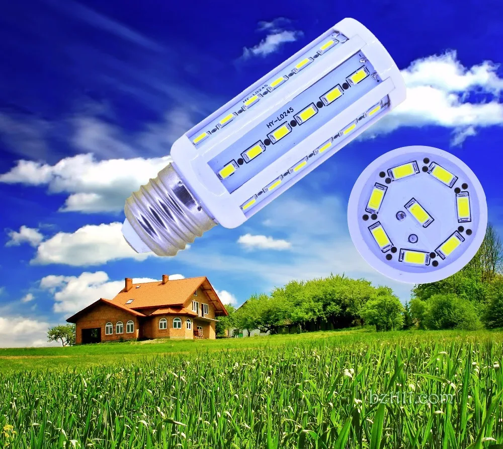 D50 5 шт./лот кукурузная Лампа B22 E14 E27 12 Вт 5730 5630 SMD 44 Светодиодная лампа для дома и