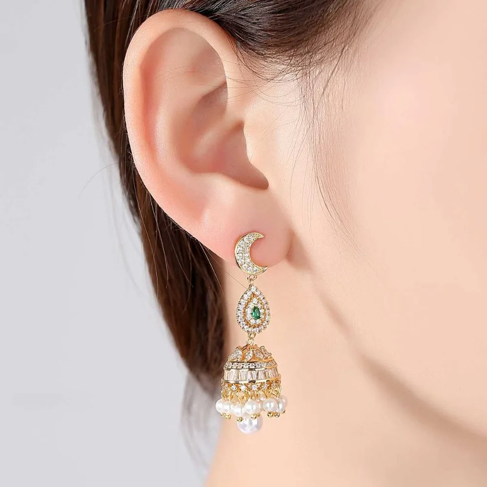 Bohemia Jewelry Charming Simulated Pearl Earrings Vintage Style Female Gold Color Drop Dangle for Bride Wedding Party | Украшения и