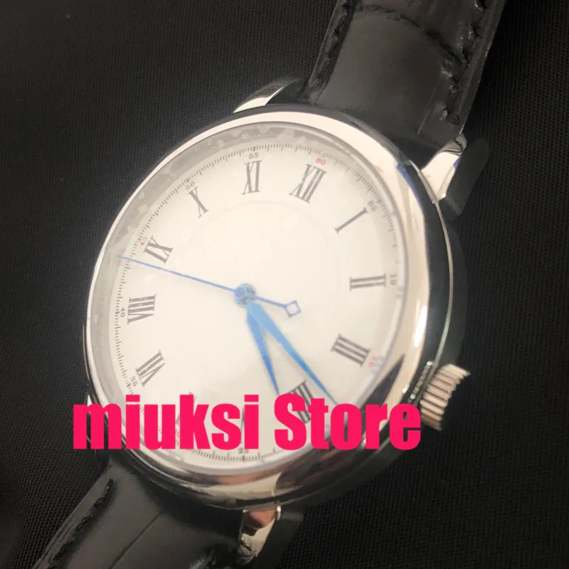 40mm corgeut Automatic white dial blue hands steel case mens Watch | Наручные часы
