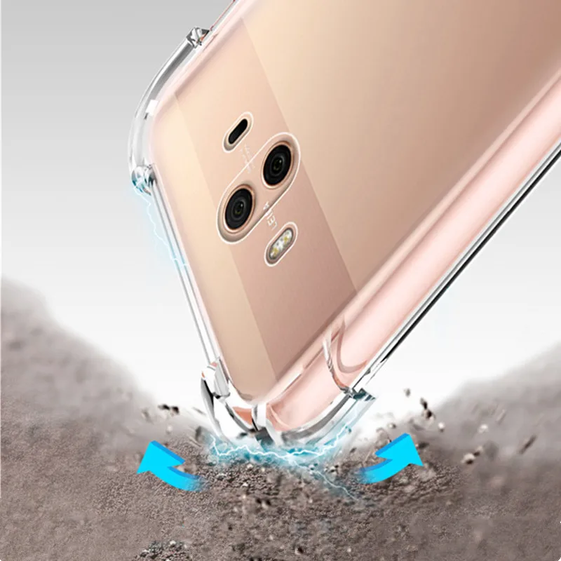360 Защита капли для Huawei Mate 10 Коврики Pro Lite случае антидетонационных Прозрачная