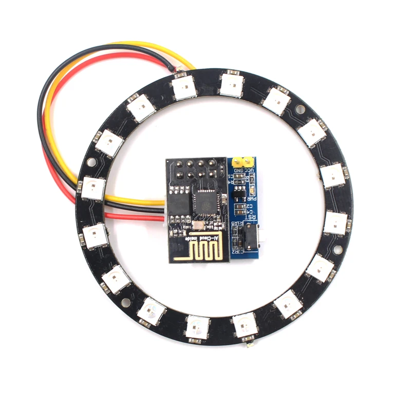 Elecrow ESP8266 ESP01S ESP01 RGB LED для Arduino Смарт Wi-Fi DIY Kit WS2812 свет кольцо Электронных Чайник