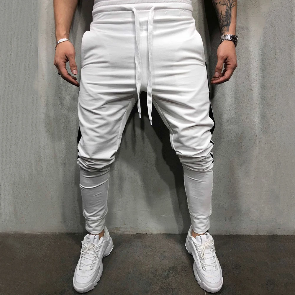 2019 Summer Casual Cotton Full Length Men's Pants Mid Waist Pencil Sports Fit Masculina Male Clothing D40 | Мужская одежда