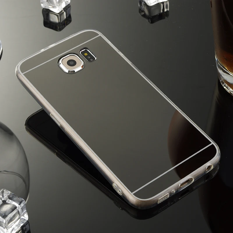 Для Samsung Galaxy S6 Зеркало чехол ТПУ Мягкая задняя крышка для g9200 Чехол сотовый