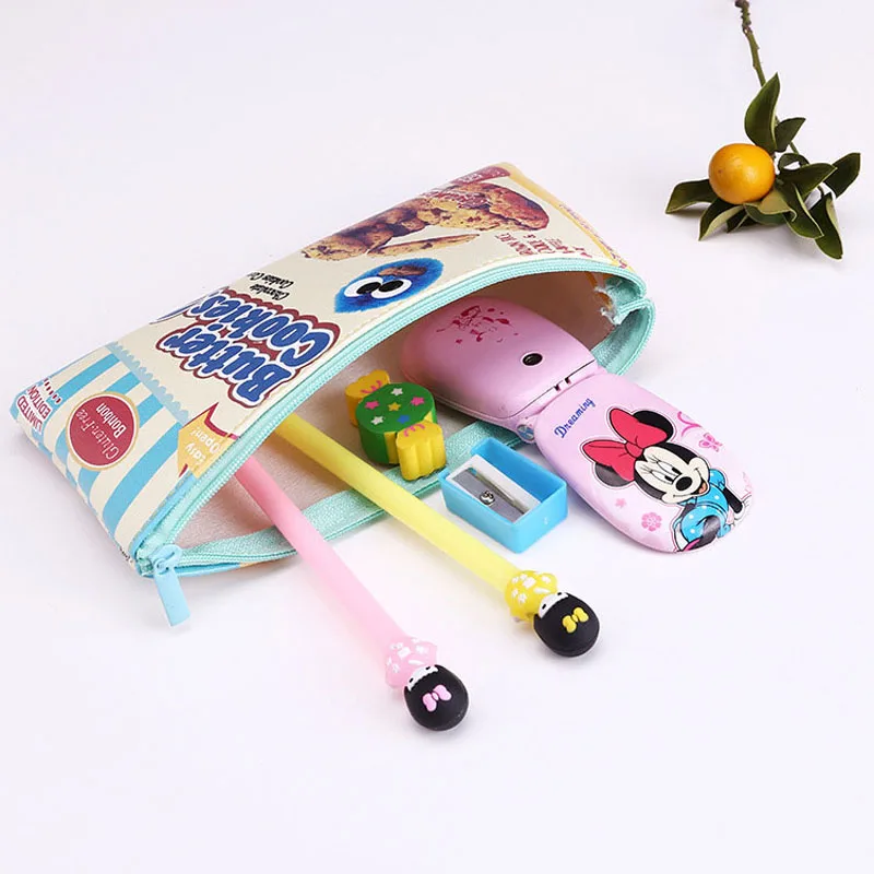 Новое Прибытие Корейский Забавный Чипсы PVCWaterproof Мешок Карандаша Канцелярские