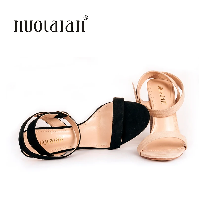 Женская обувь на высоком каблуке с пряжкой и ремешком открытым носком 2018|high heel