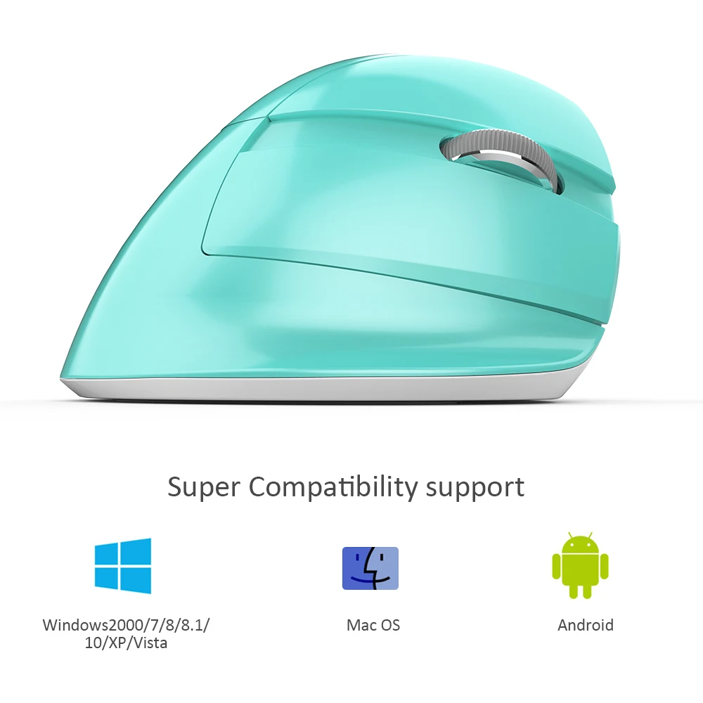 Беспроводная мышь Delux M618 Mini Bluetooth 4 0 эргономичная перезаряжаемая Вертикальная 2400