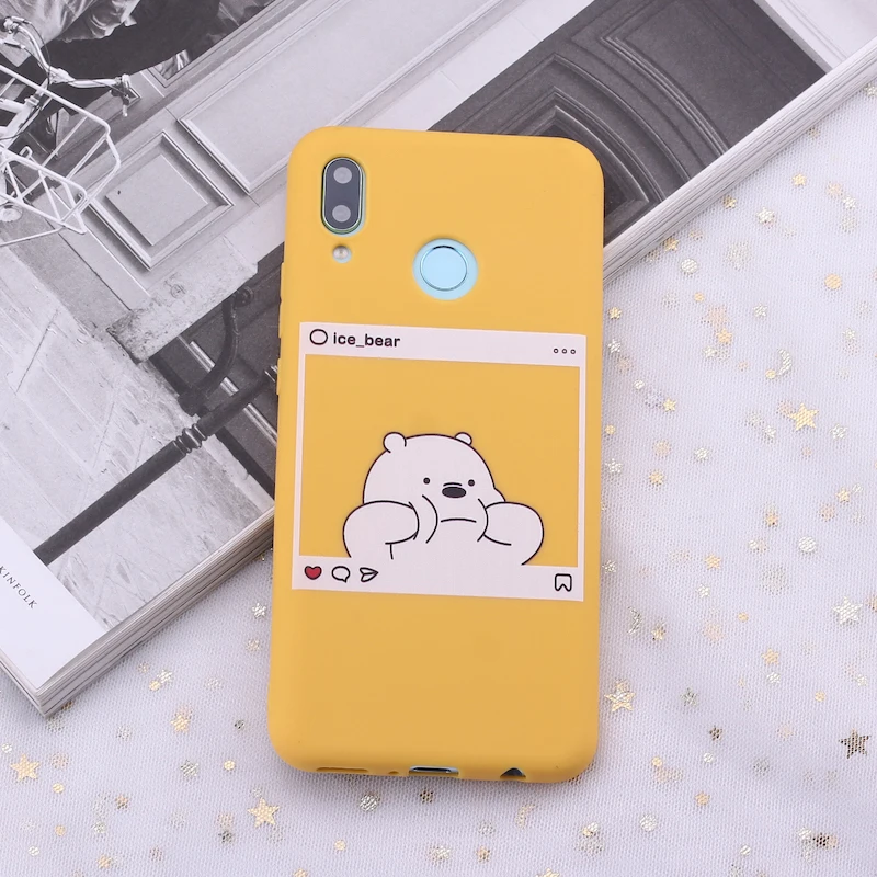 

For Huawei Honor Mate 10 20 Nova P20 P30 P40 P Smart Bears Cartoon Cute Instagram images Candy Silicone Phone Case Capa Fundas