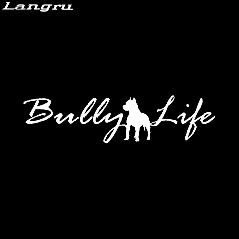 Langru Buly Life виниловая наклейка авто питбулл собака Resues автомобиль стильные