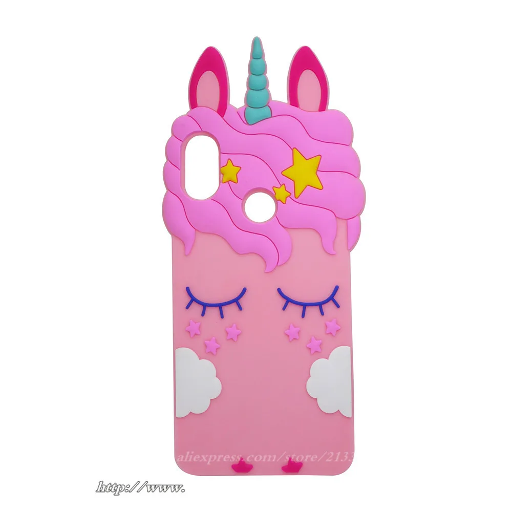 3d-силикон застенчивый Единорог мультяшный чехол для телефона huawei Y9 2019 Y 9 крышка