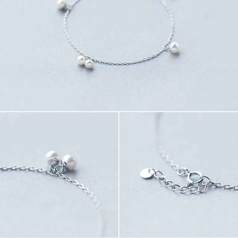 Браслеты из натурального серебра с пресноводным жемчугом|bracelets & bangles|bracelet