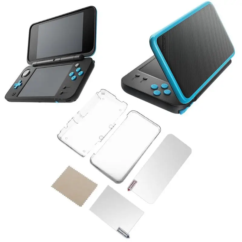 Прозрачный защитный чехол ALLOYSEED с защитной пленкой для экрана Nintendo NEW 2DS XL LL 2DSXL