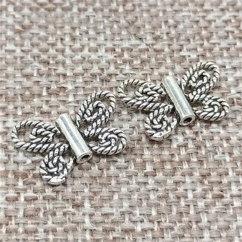 

10 Pieces of 925 Sterling Silver Butterfly Beads Spacers for Bracelet Necklace