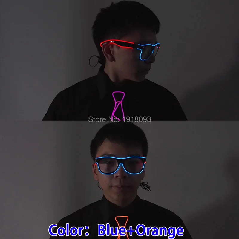 10 шт. двухцветные очки EL Wire|novelty lights|glasses fashionglasses with |