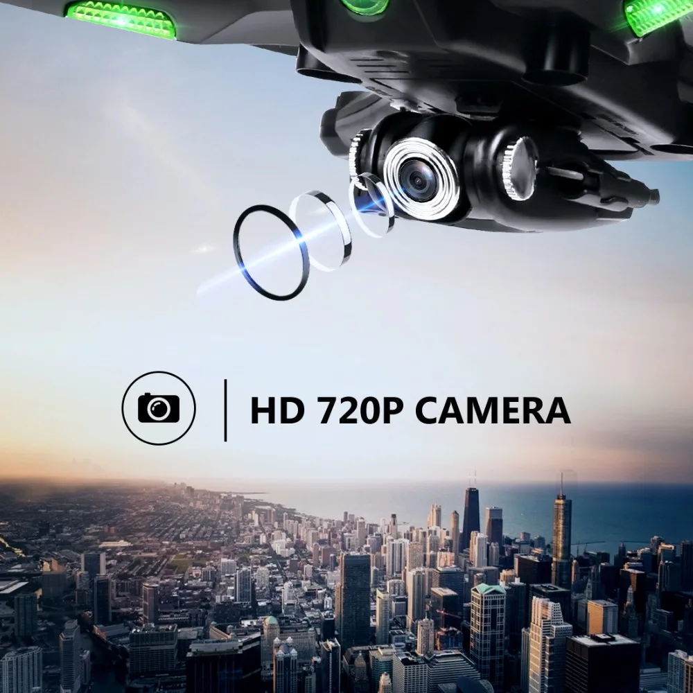 FPV Радиоуправляемый Дрон с Wi-Fi Камера живое видео Headless режим вертолет 2 4 ГГц