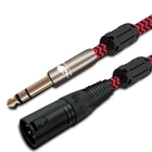 Hi-Fi микрофонный кабель стерео 6,35 мм в XLR 3 Pin для усилителя звукового миксера Микрофон XLR до 14 