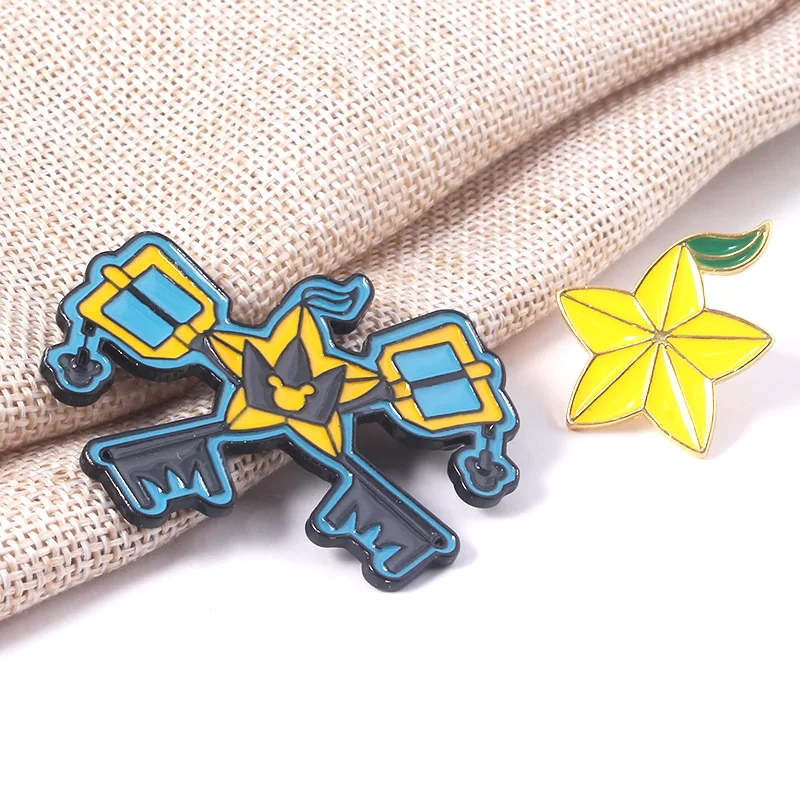 RJ Kingdom Hearts Paopu фруктовые Броши Сора брелок с памятью эмалевые булавки для женщин