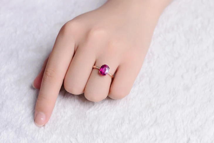 Фирменное кольцо ZOCAI из настоящего 18-каратного розового золота 1 0 карата