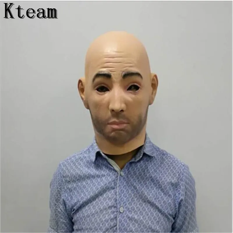 Забавная Реалистичная латексная маска для мужчин черная Маскировка бороды