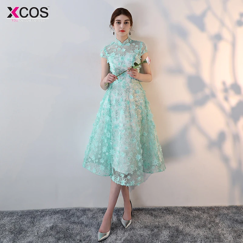 Vestido de festa 2019 короткие кружевные платья для выпускного вечера с круглым вырезом и