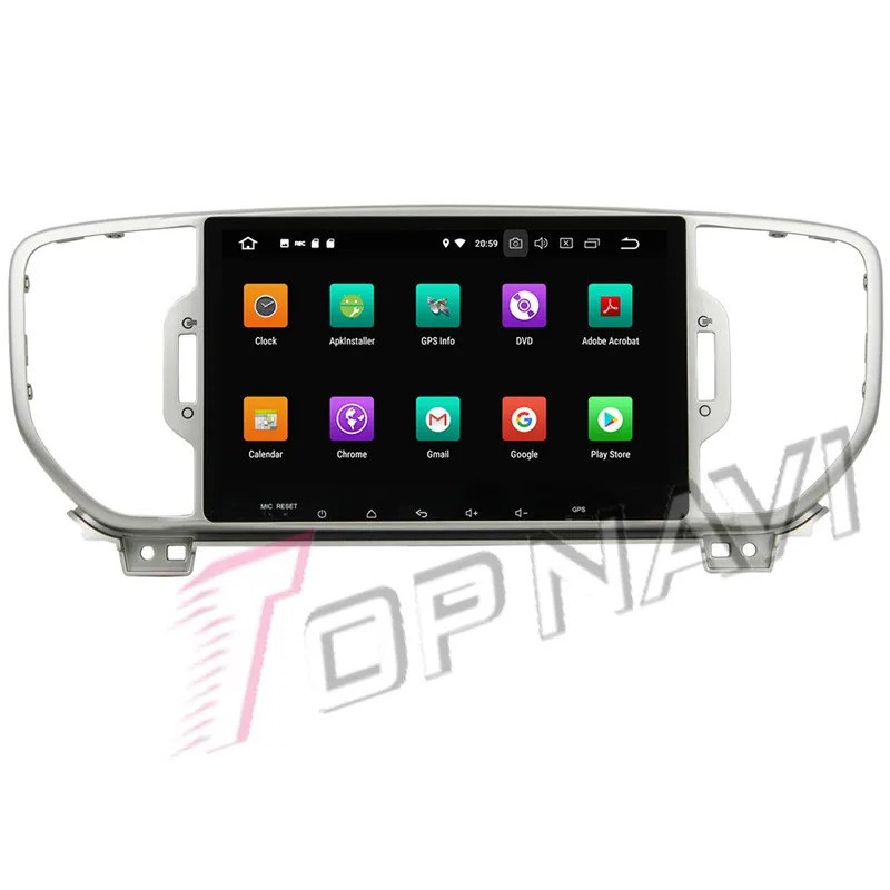 Topnavi 9 ''четырехъядерный Android 8 0 автомобильный головный блок плеер для KIA Sportage
