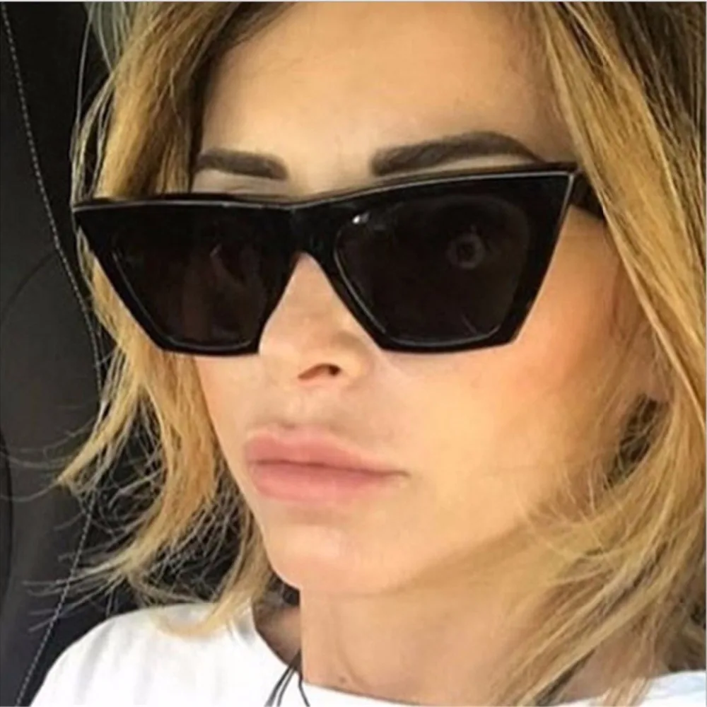 Australia Style Vintage Cat Eye Sunglasses Women 2019 Luxury Brand 90s Fashion Cateye Sun Glasses Female Lady Shades Retro Big | Аксессуары