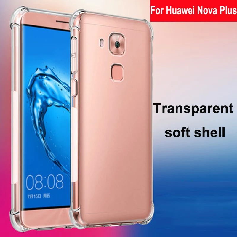 Роскошный противоударный прозрачный мягкий чехол для Huawei Nova Plus чехлы для телефонов подушка безопасности Силиконовая задняя крышка для Huawei NovaPlus чехол