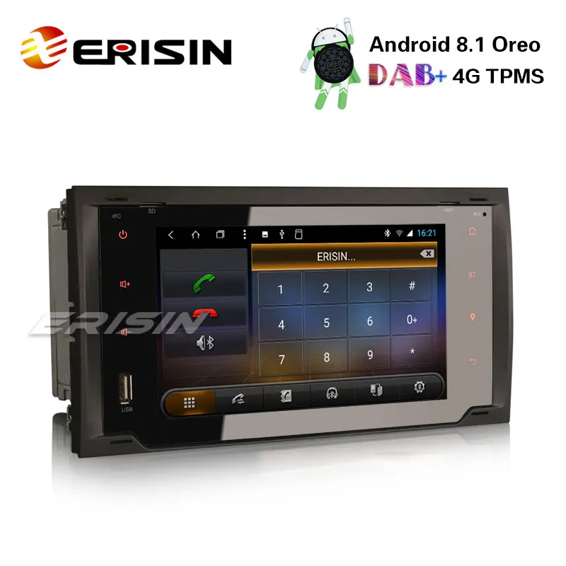 Erisin ES8276F 7 &quotAndroid 8 1 DAB + радио 4G TPMS Автомобильная стерео система gps навигация для Frod
