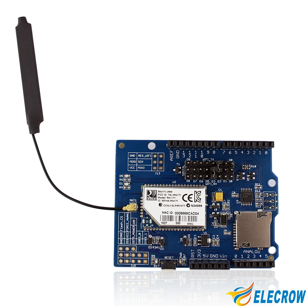 Elecrow RN171 WIFI Shield for Arduino UNO R3 Mega Expansion Board Module Wireless Network DIY Smart Home | Электронные