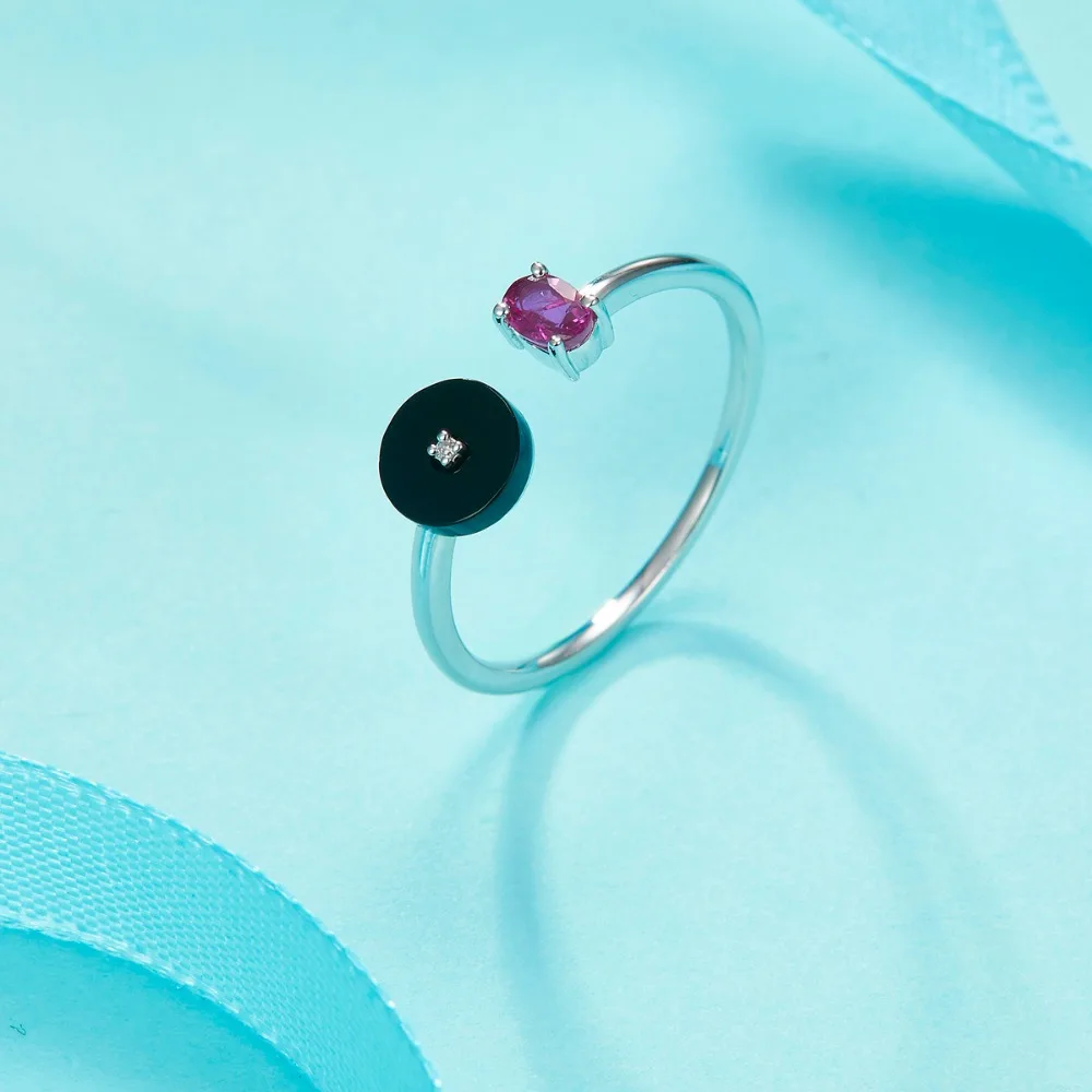 Женское кольцо с рубинами LP обручальное из натурального агата белого золота 18 К