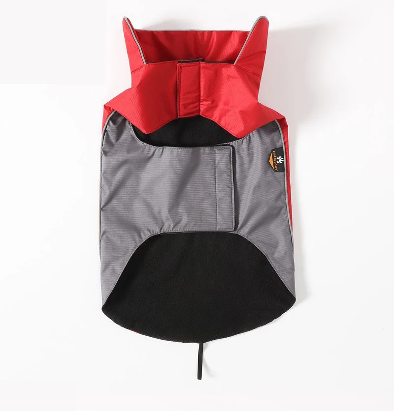 New Solid Sport Waterproof Dog Clothes Inlaid Reflective Rope Warm Winter Soft Fleece Inside Jacket Breathable Pet Shirt 10A |