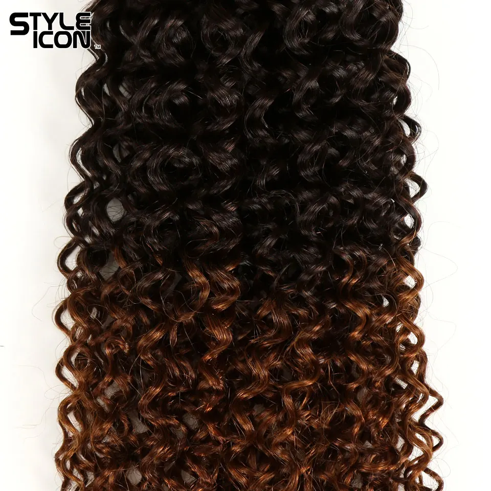 Styleicon кудрявые волнистые пучки 1B/4/30 перуанские вьющиеся волосы волос Цветной три