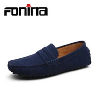 fonirra 2019 men loafers genuine leather casual shoes 10 colors slip on men flats chaussure homme moccasin plus size 38 47 053