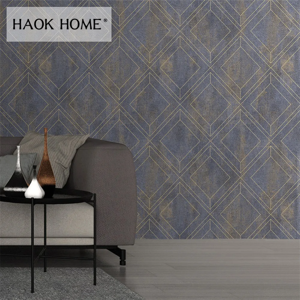 Современные обои HaokHome нетканые текстурированные для гостиной спальни кухни