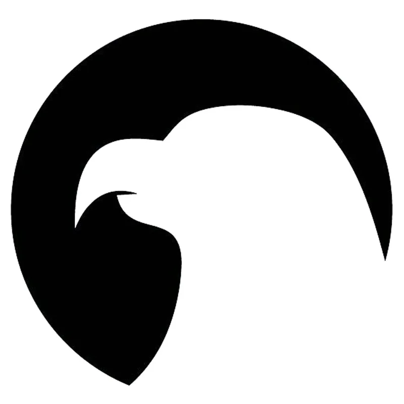 14.3*13.8CM Creative Round Silhouette Of Eagle Vinyl Car Sticker Cool Styling Decal Black/Silver S1-2383 | Автомобили и мотоциклы