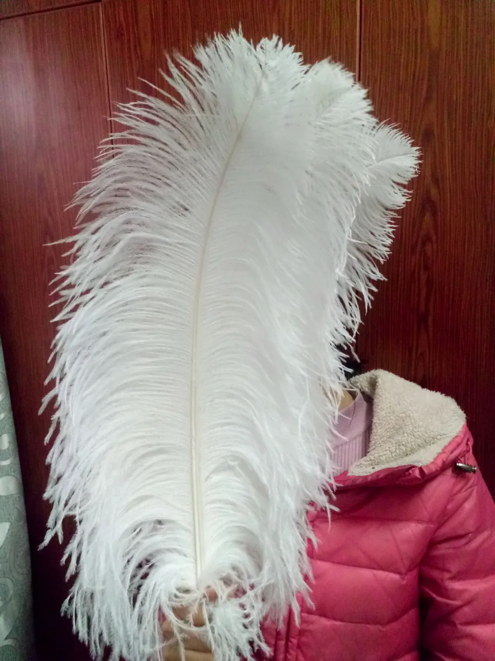 10 шт. высококачественные белые Страусиные feather22 24inches/55 60 см diy декоративные