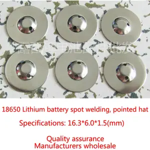100 шт.лот оптовая продажа от производителя и 18650 литиевая батарея анодная крышка стальные наконечники 18650 батареи заостренные крышки аксессуары