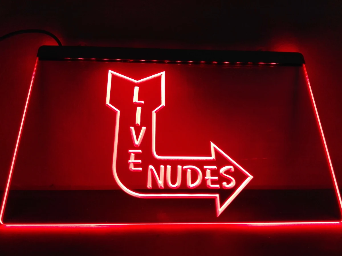 LK978 Live Nudes Sexy Lady Night Club Bar неоновая вывеска домашний декор ремесла|Таблички и знаки|