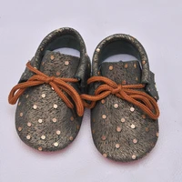 genuine leather baby moccasins polka dots baby shoes soft bottom first walkers baby indoor shoes