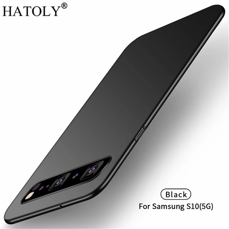 Гладкий Чехол для Samsung Galaxy S10 5G Ультратонкий жесткий защитный чехол из