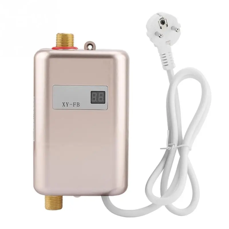 silver Горячая 220 V 3400 W Электрический домашний обогреватель воды мгновенный безтанковый водонагреватель для внутреннего душ кухня ванная комната Водонагреватель - Цвет: silver