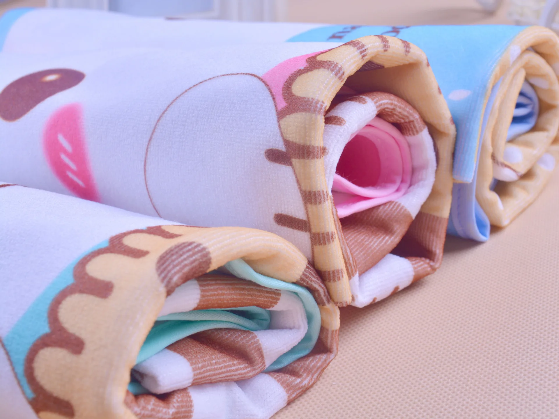 Cute Cartoon Diaper Pad Large Changing Table Baby Boy Girl Stuff New Baby Mattress Cotton Bed Mat Colchoneta Matelas A Langer