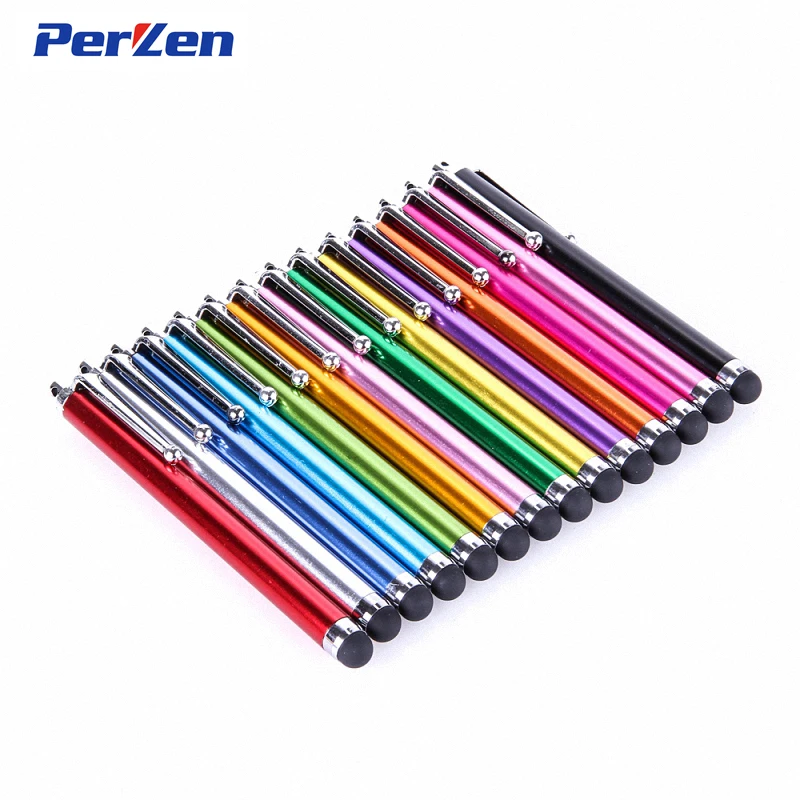 10pcspack metal touch screen stylus pen for iphone 5 4s ipad 32 ipod touch for universal smart phone tablet pczip bag free global shipping